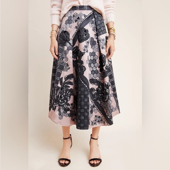 🦄 Pankaj and Nidhi Rosalind A-line midi skirt Sz 8 - Picture 2 of 5